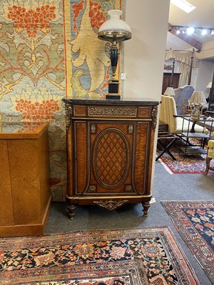 Lot 104 - A Louis XVI-style kingwood, amaranth, parquetry and gilt-metal meuble d’appui