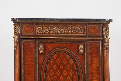 Lot 104 - A Louis XVI-style kingwood, amaranth, parquetry and gilt-metal meuble d’appui