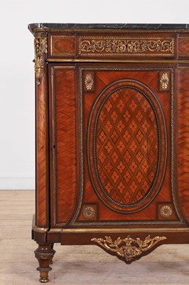 Lot 104 - A Louis XVI-style kingwood, amaranth, parquetry and gilt-metal meuble d’appui