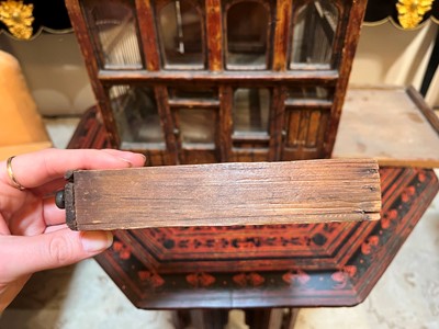 Lot 414 - A painted pine architectural birdcage