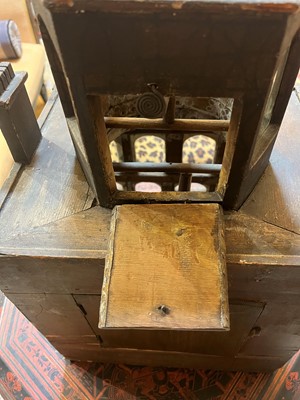 Lot 414 - A painted pine architectural birdcage