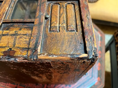Lot 414 - A painted pine architectural birdcage