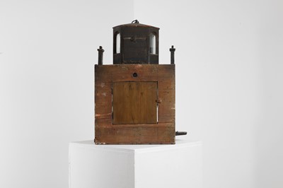 Lot 414 - A painted pine architectural birdcage