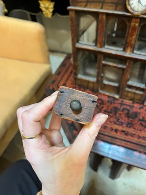 Lot 414 - A painted pine architectural birdcage