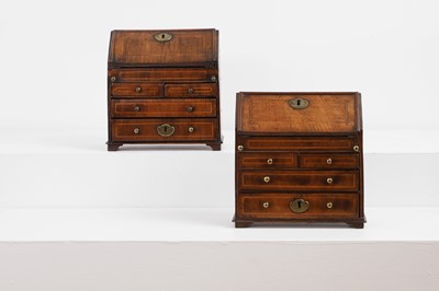 Lot 669 - Two George II miniature bureaux