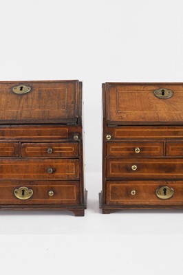 Lot 669 - Two George II miniature bureaux