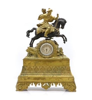 Lot 456 - A Louis Philippe gilt and patinated-bronze mantel clock case