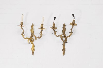 Lot 263 - A pair of Louis XV-style ormolu wall lights