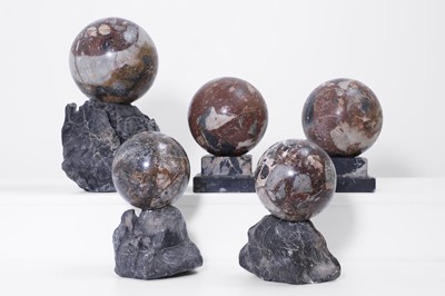 Lot 194 - Five grand tour marble balls