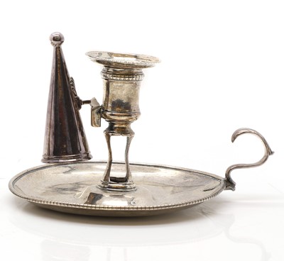 Lot 31 - A George III silver chamber candlestick