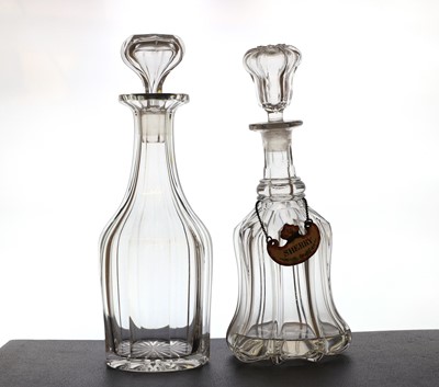 Lot 284 - A collection of cut glass decanters and stoppers