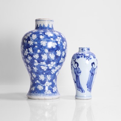 Lot 420 - Two Chinese blue and white vases