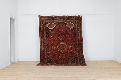 Lot 495 - A Persian tribal wool rug