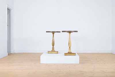 Lot 608 - A pair of lacquered and brass-mounted occasional tables