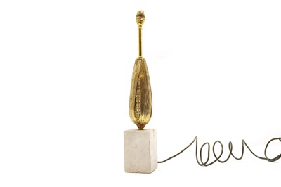 Lot 454 - A French gilt cast 'Corn Cob' table lamp