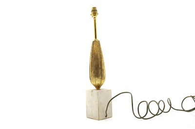 Lot 454 - A French gilt cast 'Corn Cob' table lamp