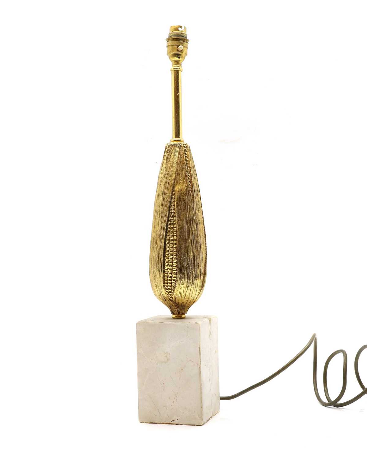 Lot 454 - A French gilt cast 'Corn Cob' table lamp