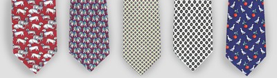 Lot 367 - Five silk ties