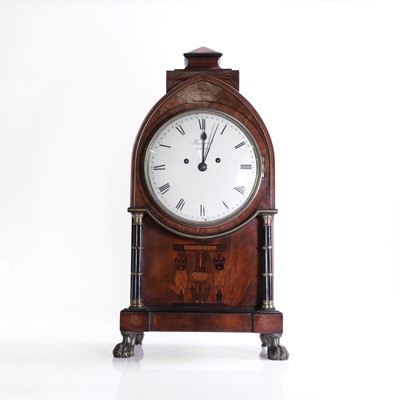 Lot A Regency mahogany bracket clock