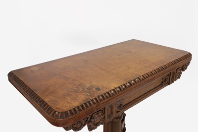 Lot 268 - A pair of George IV brown oak card tables