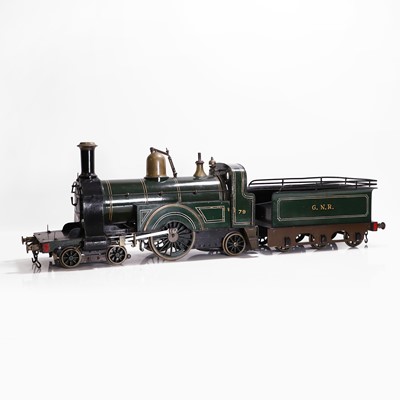 Lot A 5-inch gauge 4-2-2 live steam GNR (Great Northern Railway) locomotive and tender