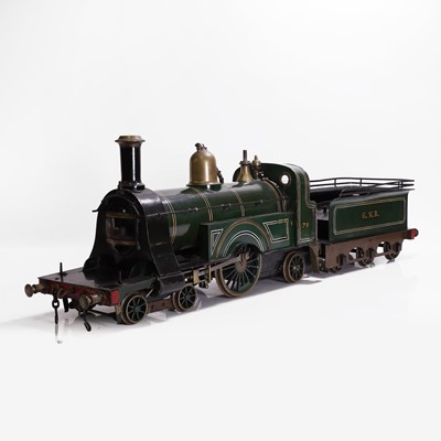 Lot 297 - A 5-inch gauge 4-2-2 live steam GNR (Great Northern Railway) locomotive and tender