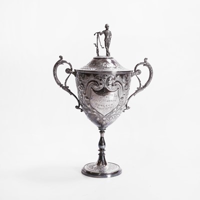 Lot 427 - A silver-plated cycling trophy for the 'Drogheda Committee Cup'