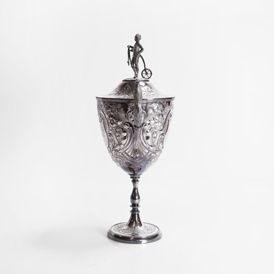 Lot 427 - A silver-plated cycling trophy for the 'Drogheda Committee Cup'