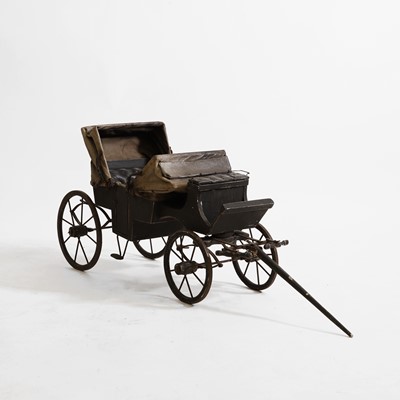 Lot 434 - A painted scratch-built model of an open landau carriage