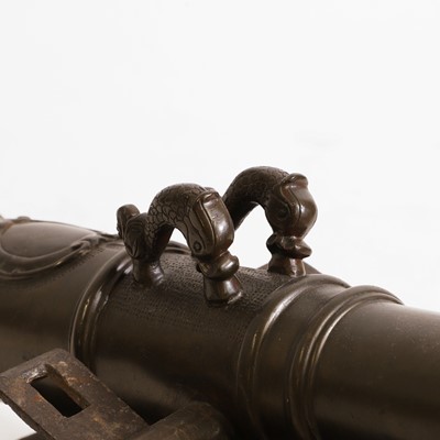 Lot 50 - A bronze muzzle-loading signal cannon