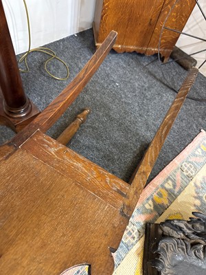 Lot 32 - A pair of Regency oak hall chairs