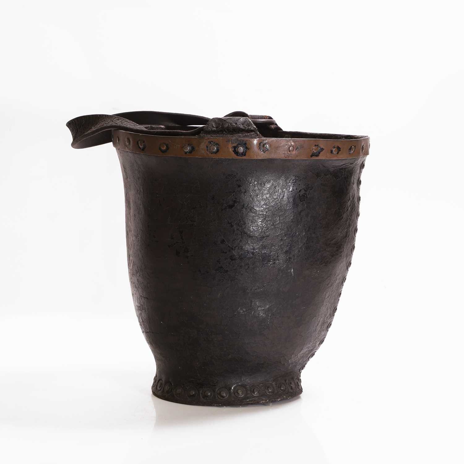 Lot 15 - A leather fire bucket