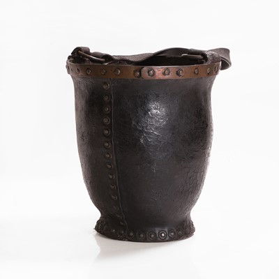 Lot 15 - A leather fire bucket