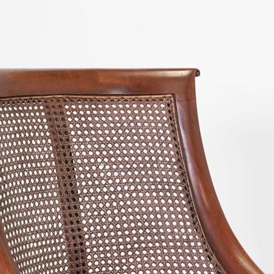 Lot 148 - A pair of William IV mahogany bergère chairs