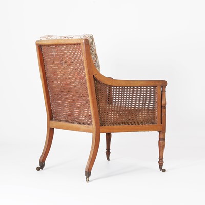 Lot 144 - A Regency mahogany bergère library chair
