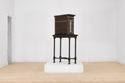 Lot 100 - An ebonised fruitwood, ivory and bone cabinet