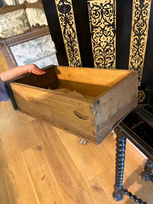 Lot 100 - An ebonised fruitwood, ivory and bone cabinet
