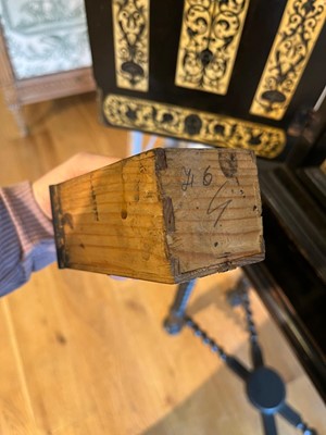 Lot 100 - An ebonised fruitwood, ivory and bone cabinet