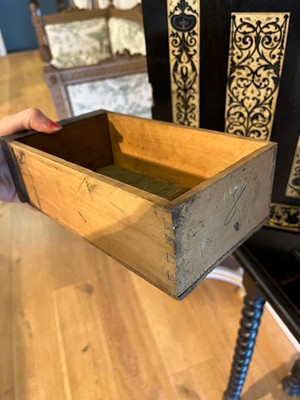 Lot 100 - An ebonised fruitwood, ivory and bone cabinet