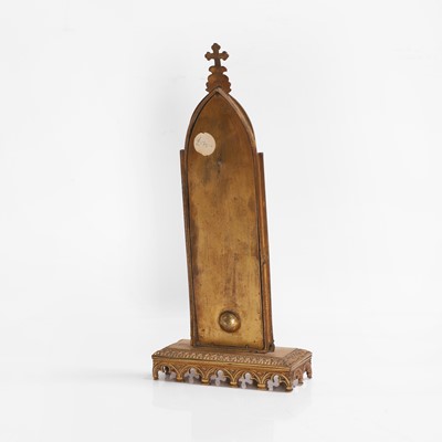 Lot 149 - A Victorian Gothic-framed gilt-brass thermometer