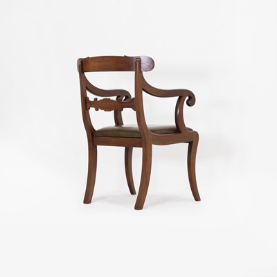 Lot 147 - A William IV mahogany bar-back dining chair