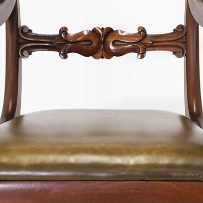 Lot 147 - A William IV mahogany bar-back dining chair