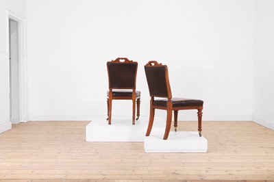 Lot 725 - A set of eight Victorian walnut dining chairs