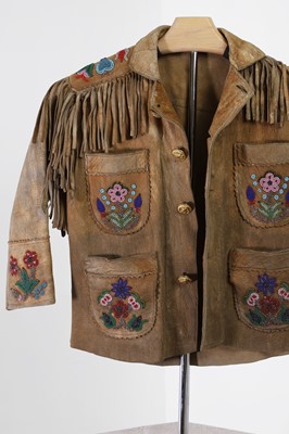 Lot 372 - A Native American beaded hide child's jacket