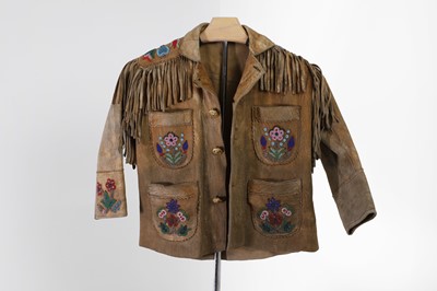 Lot 372 - A Native American beaded hide child's jacket