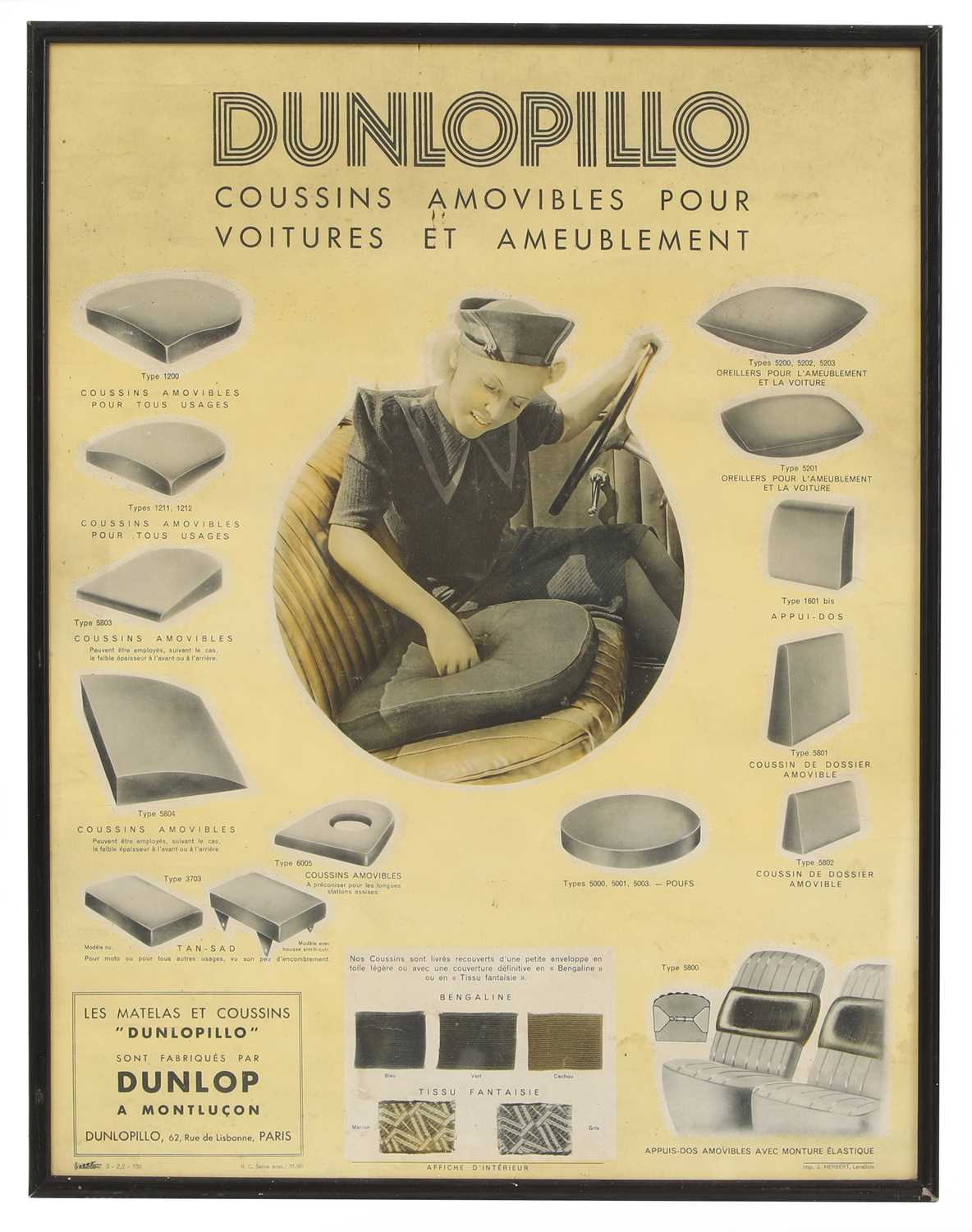 Lot 396 - A 'Dunlopillo' advertising poster