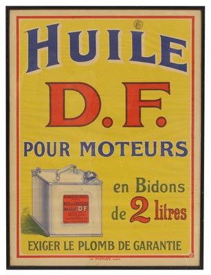 Lot 401 - An 'Huile D.F.' advertising poster