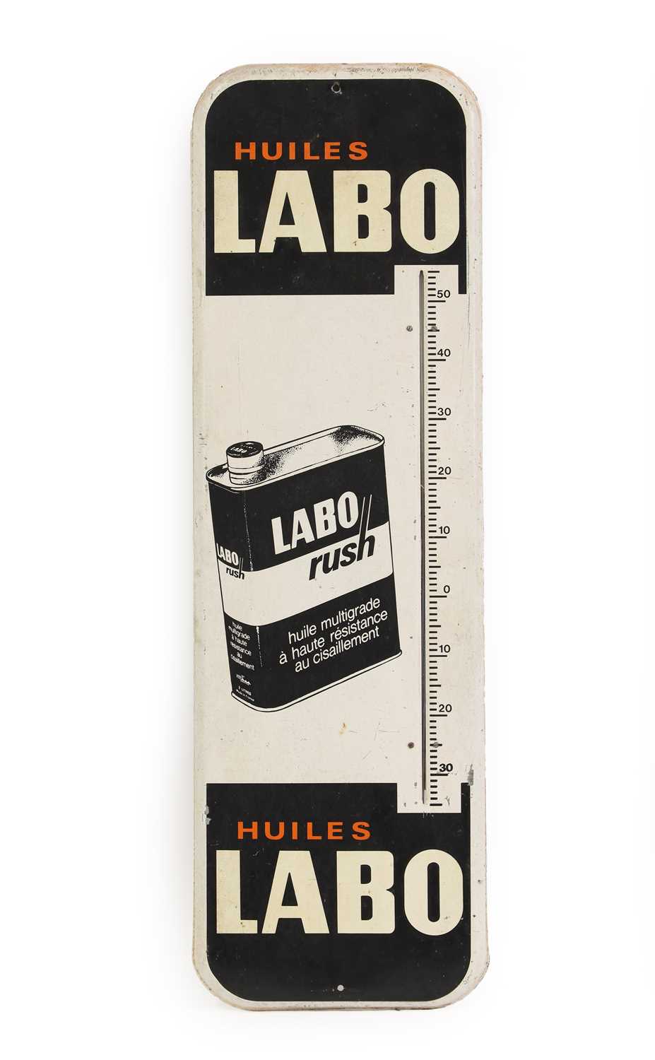 Lot 399 - A 'Huiles Labo' advertising sign