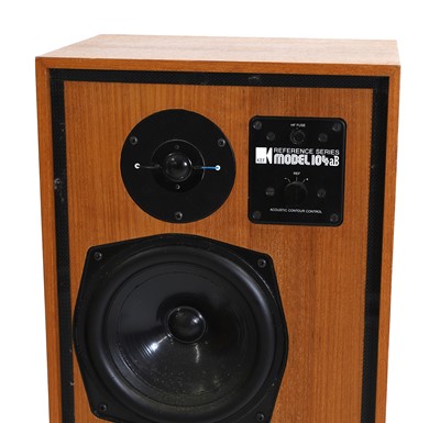 Lot 390 - A pair of KEF 104aB teak speakers