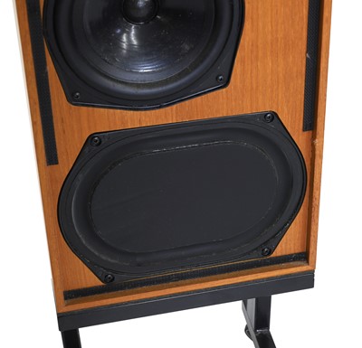 Lot 390 - A pair of KEF 104aB teak speakers